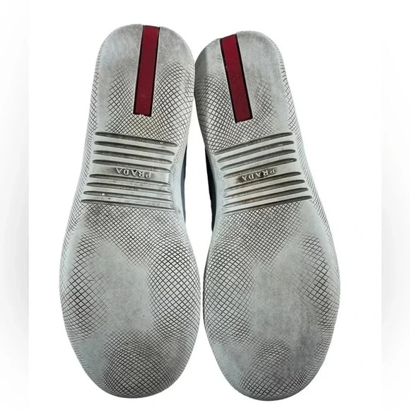 Prada Grey Lace Up Sneakers Size  6.5 - Picture 10 of 11
